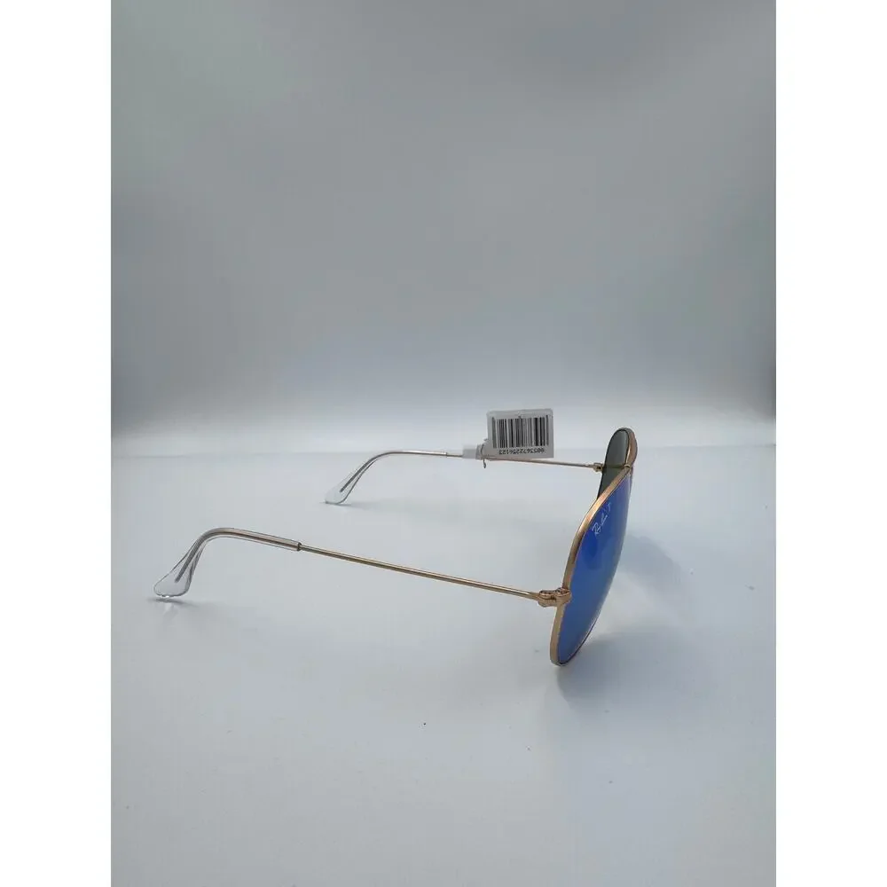 Ray-Ban RB3025 Aviator Matte Arista Blue Mirror Lens 58mm New With Box